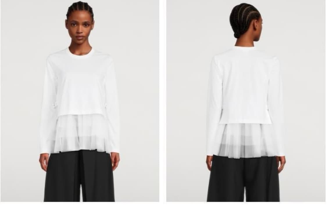 Noir kei Ninomiya 23 화이트 긴팔 티셔츠 M 상품이미지7