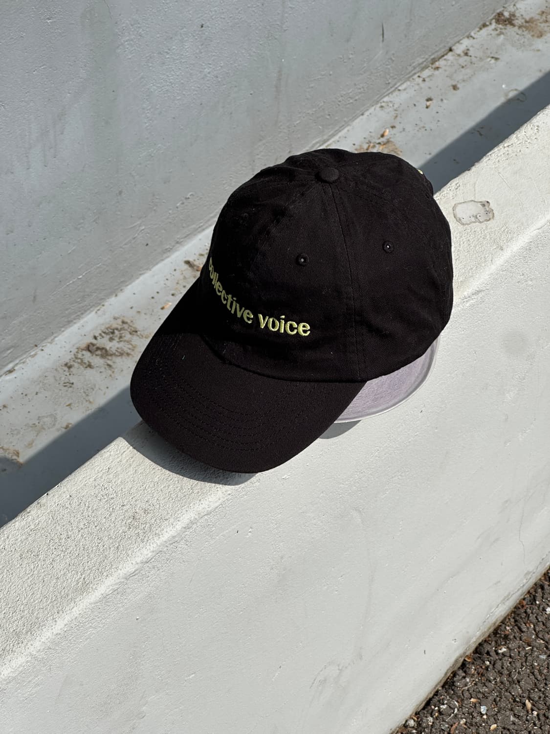 [F] colletive voice 로고 빈티지 블랙 볼캡 모자 상품이미지2