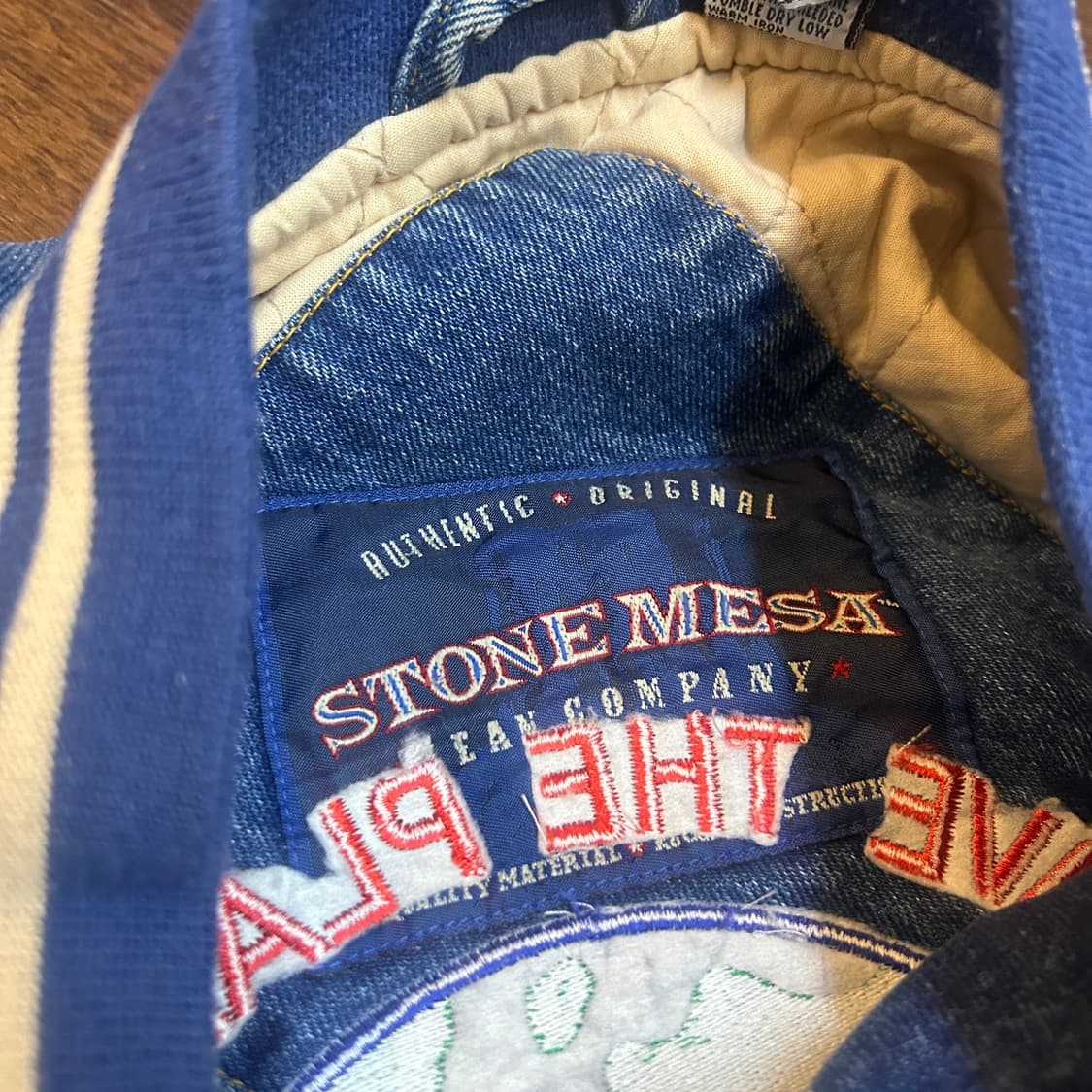 90s Hard Rock Newyork 하드락카페 뉴욕 데님 바시티자켓 상품이미지7