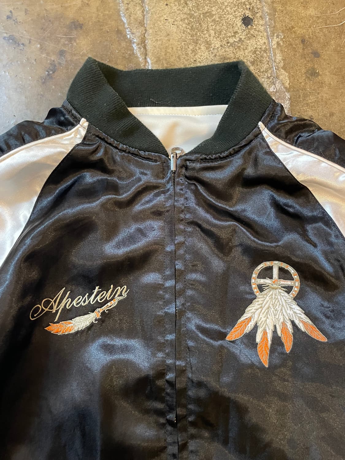 VTG 인디언 스컬 자수 리버시블 스카잔 자켓 상품이미지4