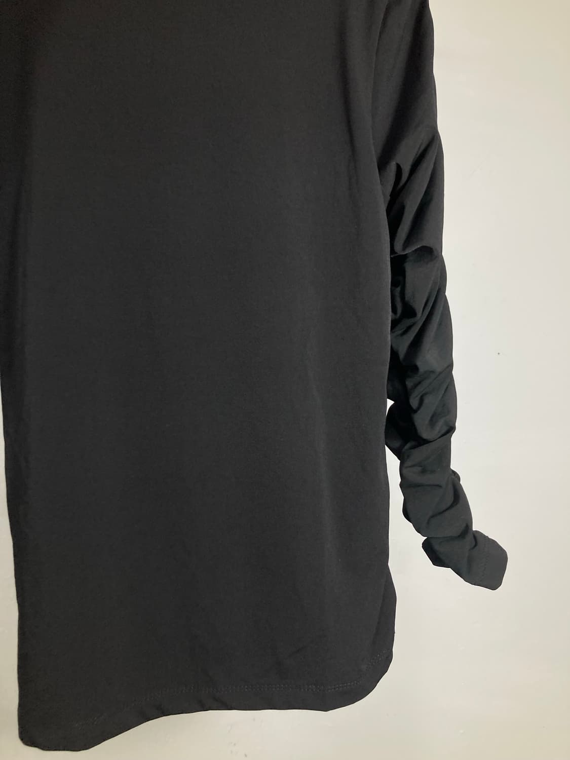 Black Ruched High Neck Top 상품이미지4