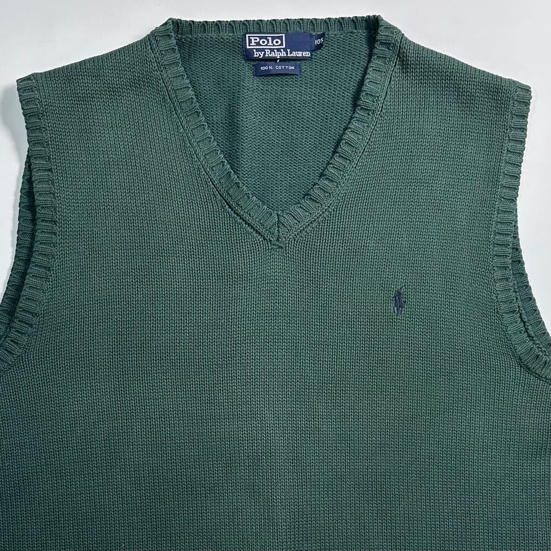 폴로 랄프로렌 그린 코튼 니트조끼    상품이미지2