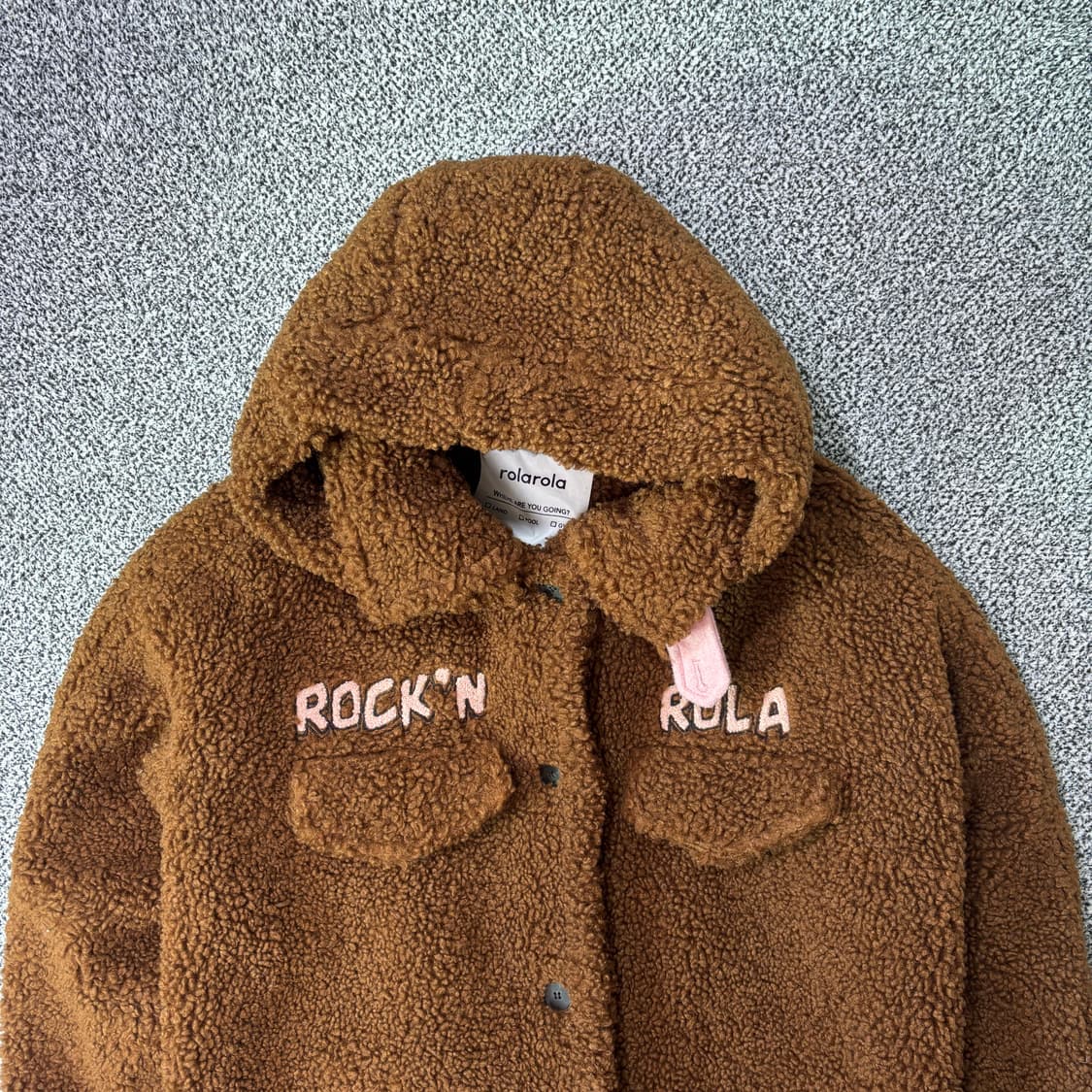 [W] 로라로라 부클 코트 브라운 (F) 상품이미지2