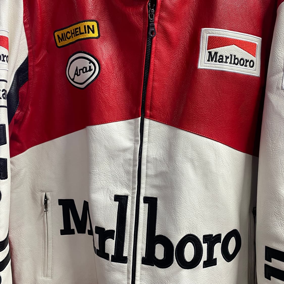 말보로 빅로고 레이싱 바이크 레더 자켓 B3697 상품이미지3