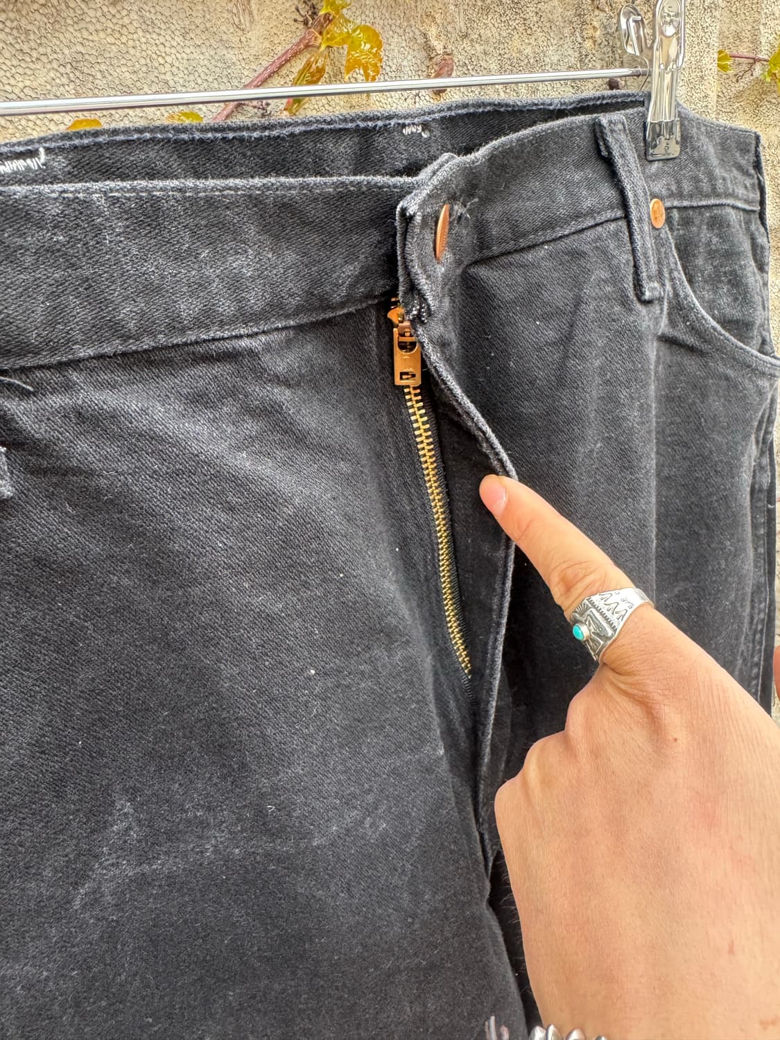 90s 랭글러 빈티지 13mwz 블랙 카우보이컷 데님 팬츠 38 상품이미지4