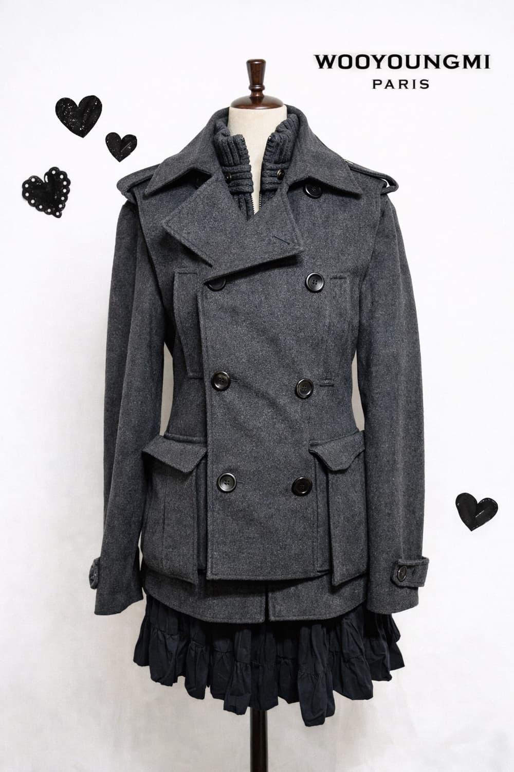 정품 WOOYOUNGMI 우영미 아카이브 더블숏코트 95 상품이미지1
