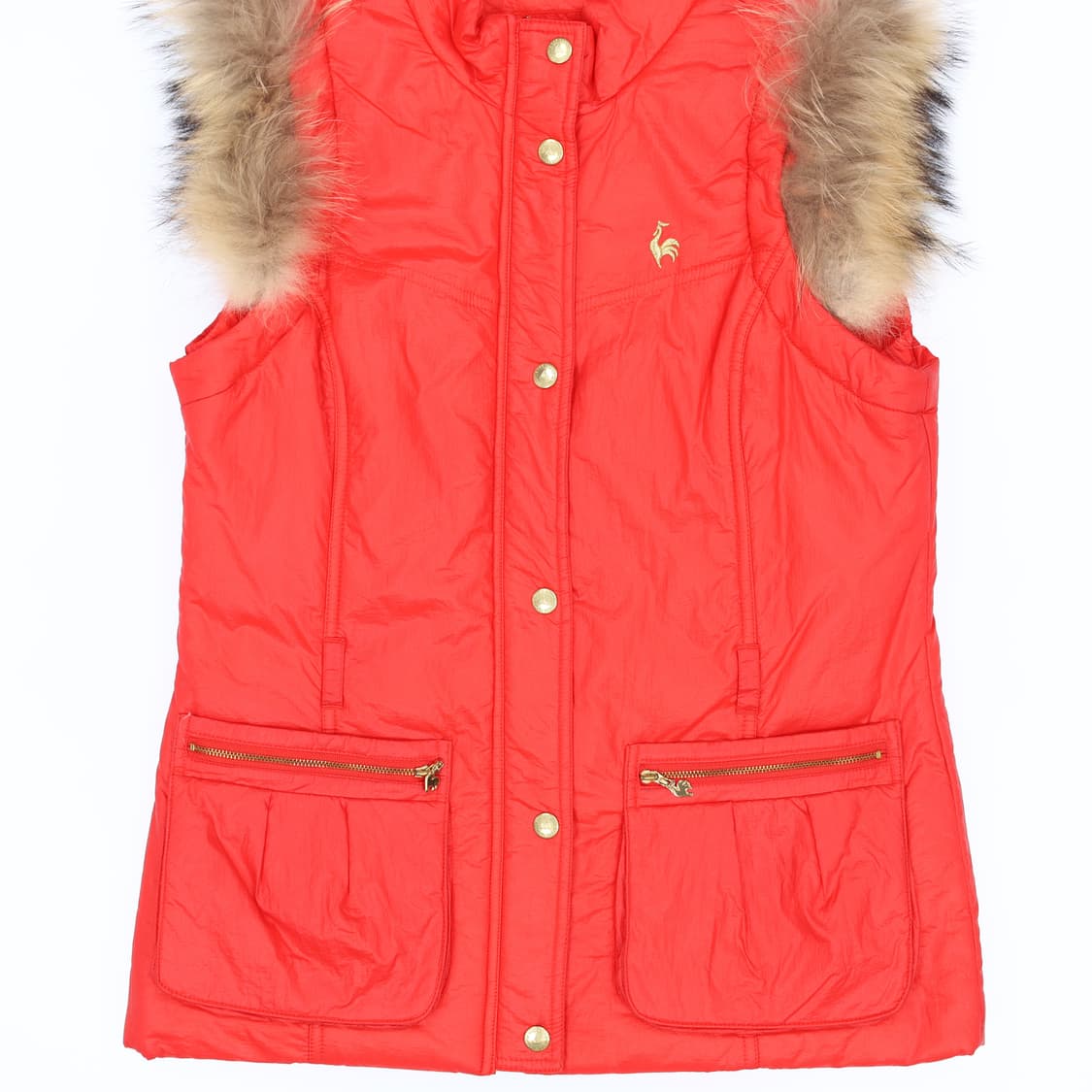 [M] 르꼬끄 골프 여성 라쿤털 패딩조끼 1209 H1 상품이미지3