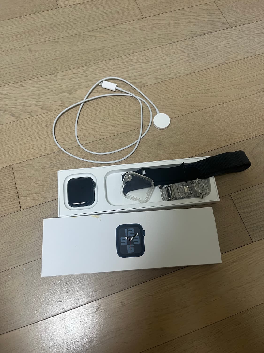 애플워치 SE2 44mm 미드나이트 (배터리 성능 100%) 상태 매우좋 상품이미지1