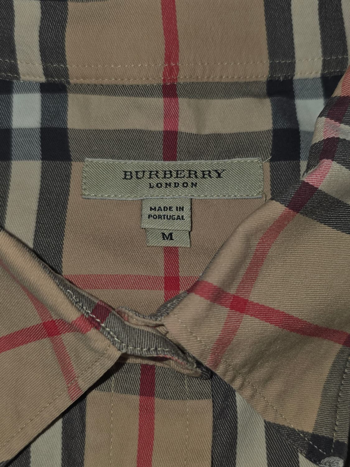 버버리 클래식 체크 긴팔 셔츠M 상품이미지3