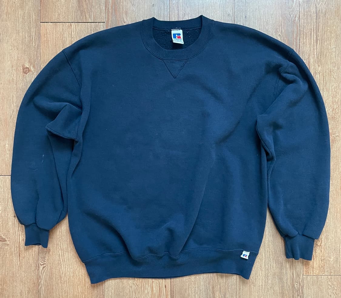 90s 러셀 애슬레틱 스웻셔츠 네이비 XL 미제🇺🇸 상품이미지1