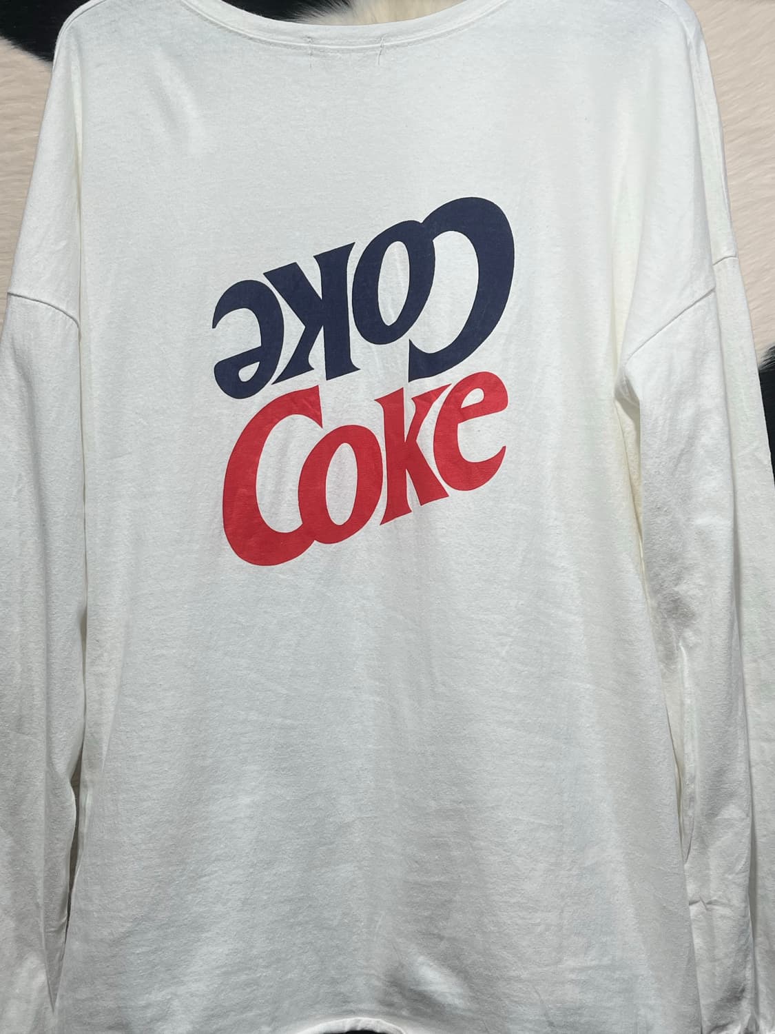 Coke 프린팅 화이트 롱슬리브 상품이미지6