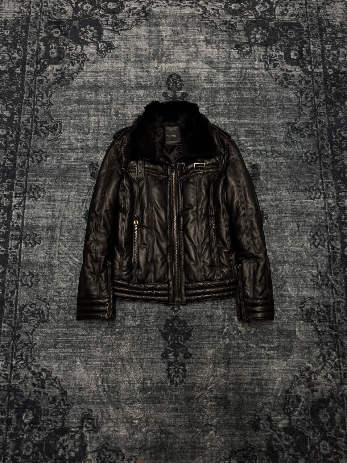 Maniac works vkei leather fur jacket 상품이미지1