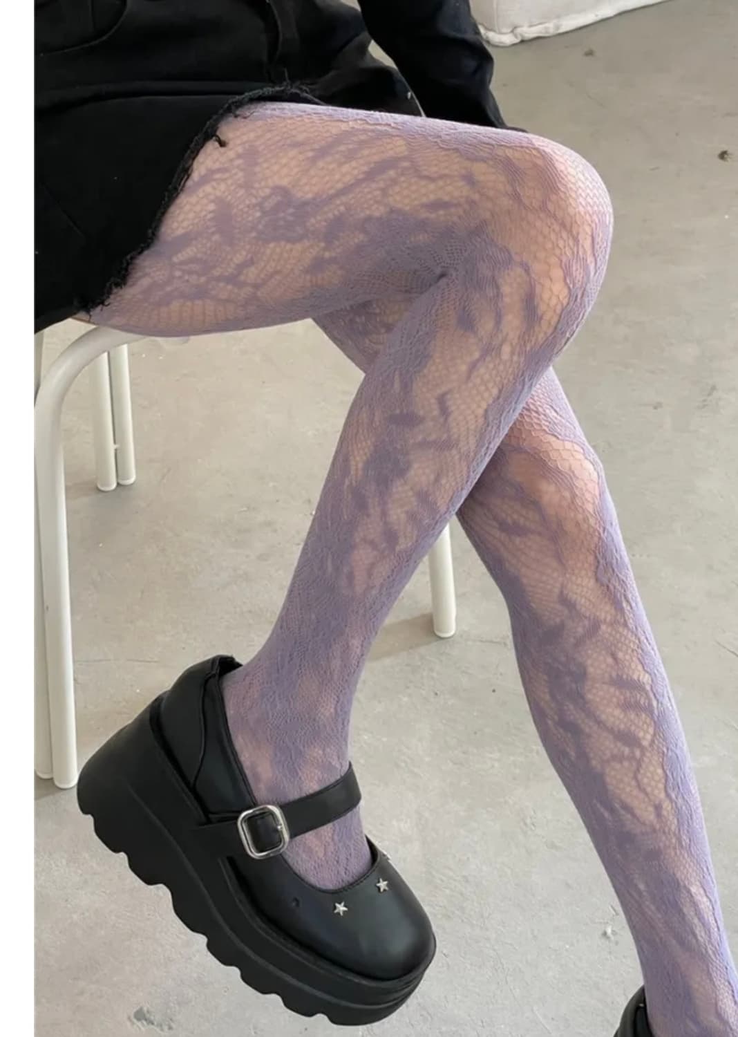 블루 컬러 망사스타킹 상품이미지1