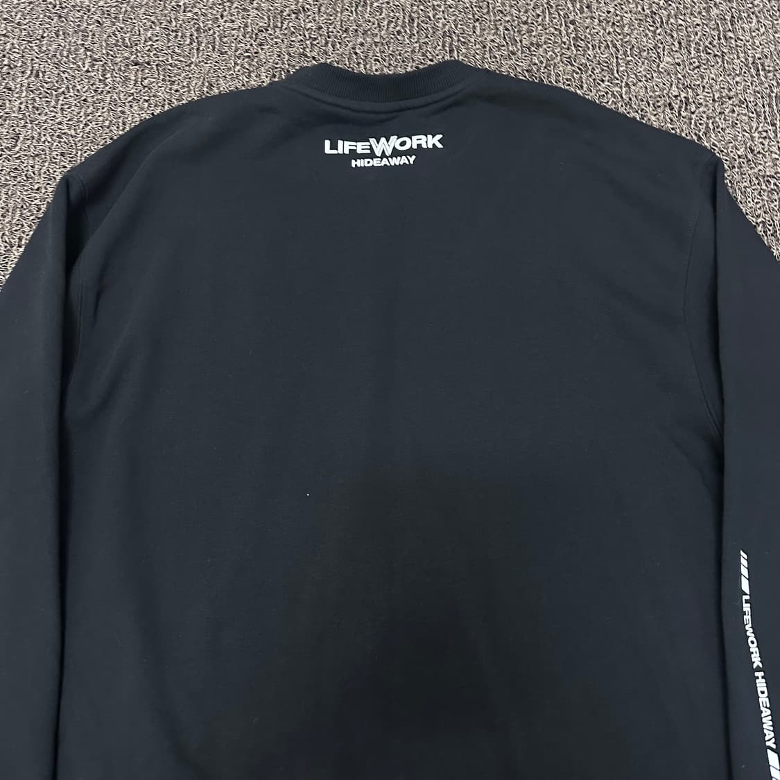 라이프워크 맨투맨 블랙 M 상품이미지6