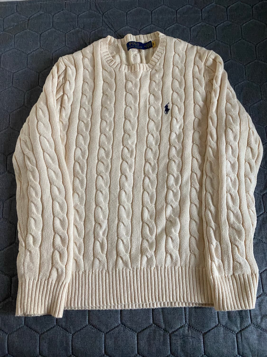 폴로 랄프로렌 케이블 니트 아이보리 M 상품이미지1