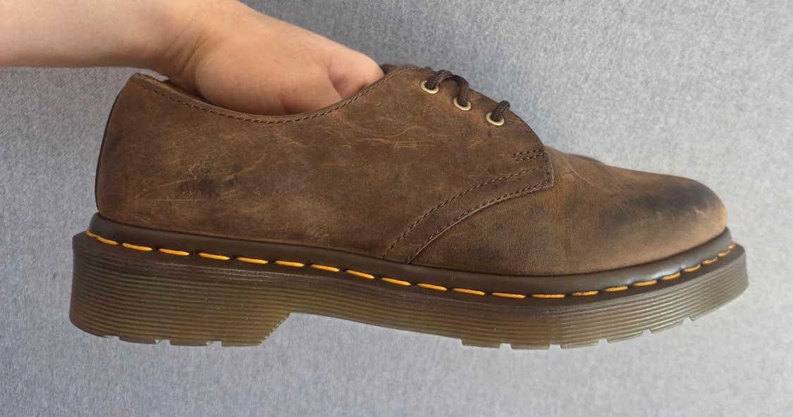 UK5 240 닥터마틴 1461 3홀 빈티지 브라운 / 크레이지 홀스호스 상품이미지2