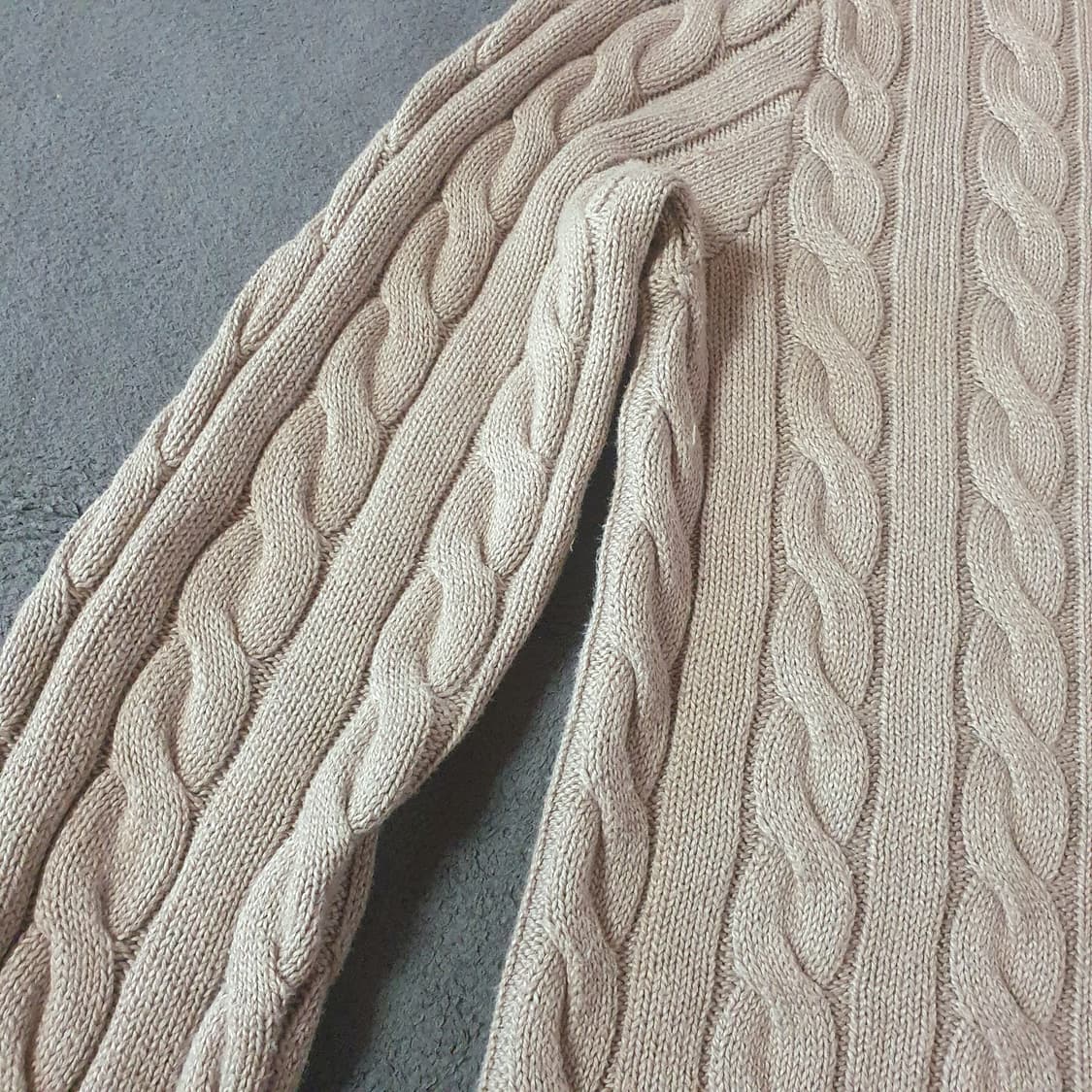 폴로 코튼 케이블 니트 S 베이지 상품이미지6