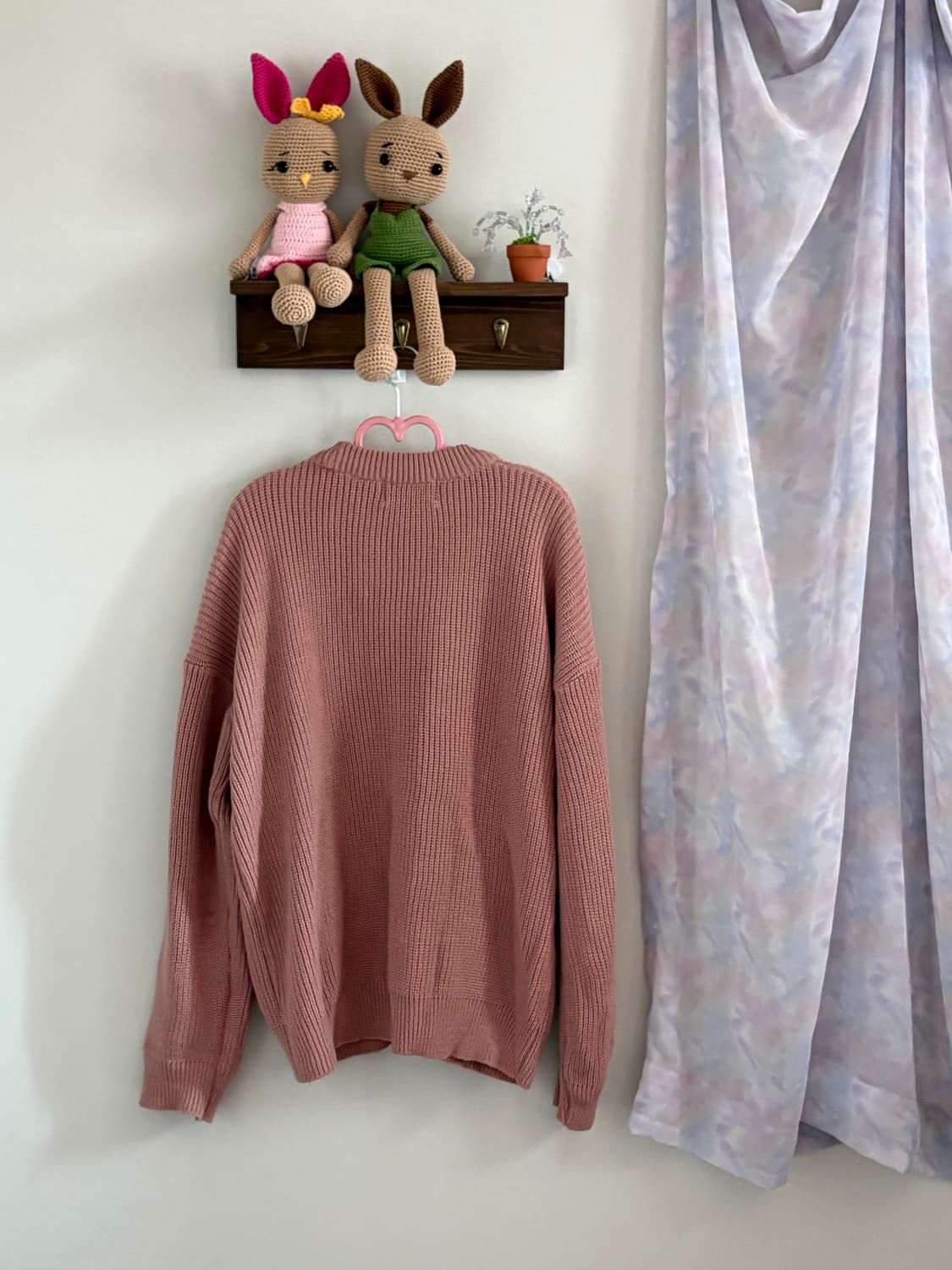 분홍색 카디건 상품이미지2