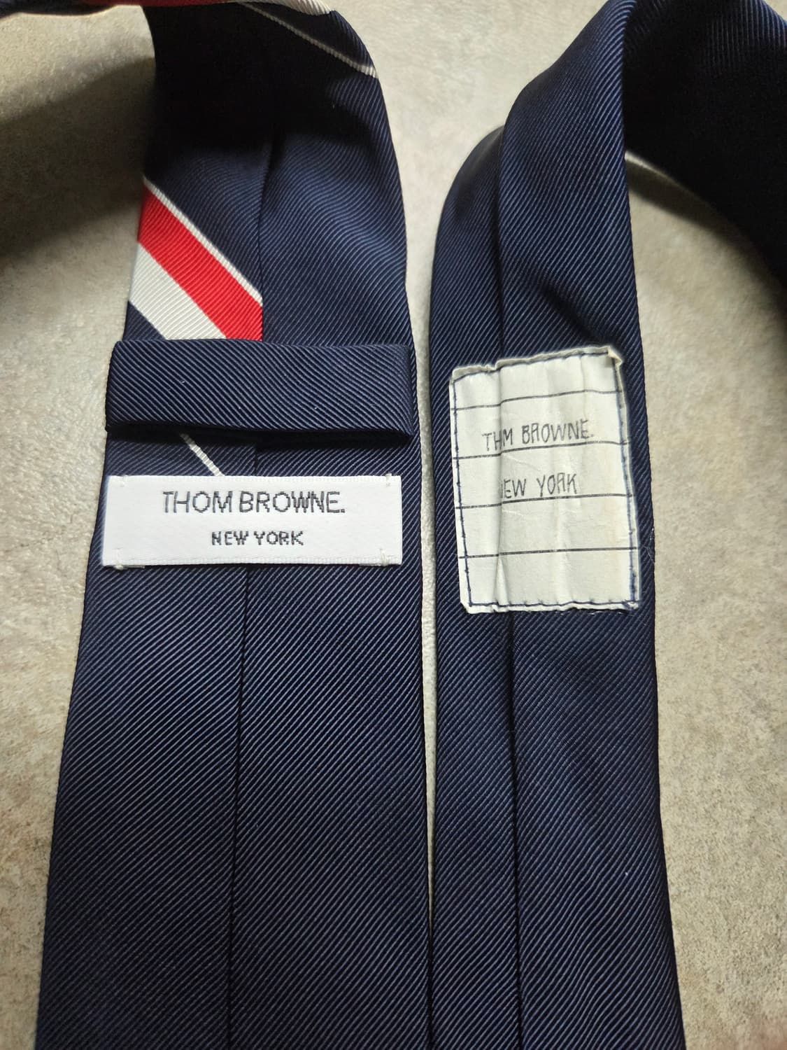 톰브라운 네이비 삼선 넥타이 상품이미지2