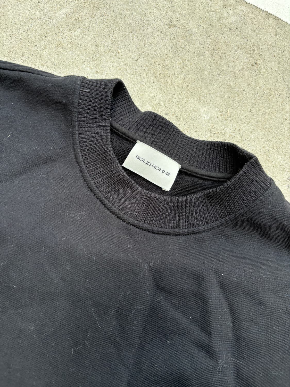 솔리드옴므 체크 배색 맨투맨 상품이미지8