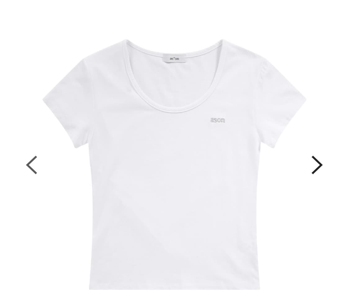 애즈온 플레인 슬림 티 화이트 PLAIN SLIM TEE WHITE 상품이미지1