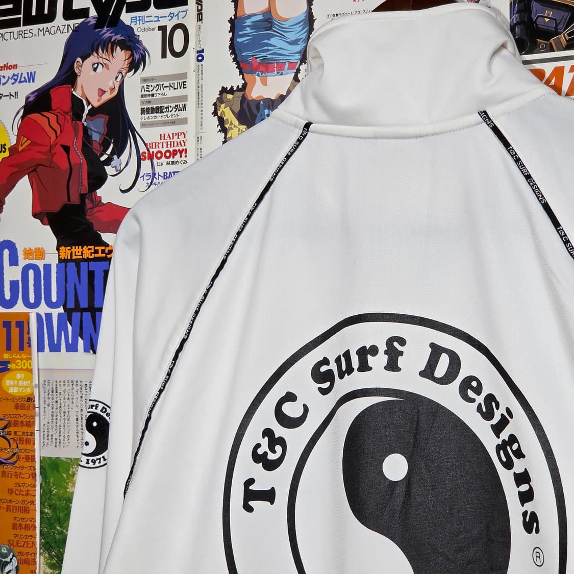 JPN 티엔씨 서프 화이트 음양로고 라인 트랙져지 상품이미지6