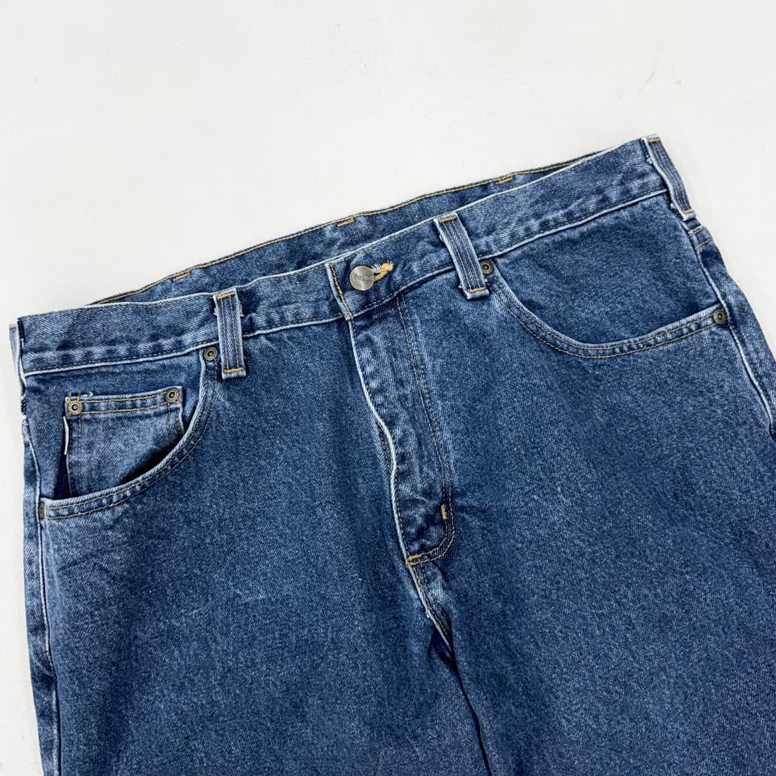 칼하트 OG 가죽패치 와이드 워크 데님팬츠 상품이미지4