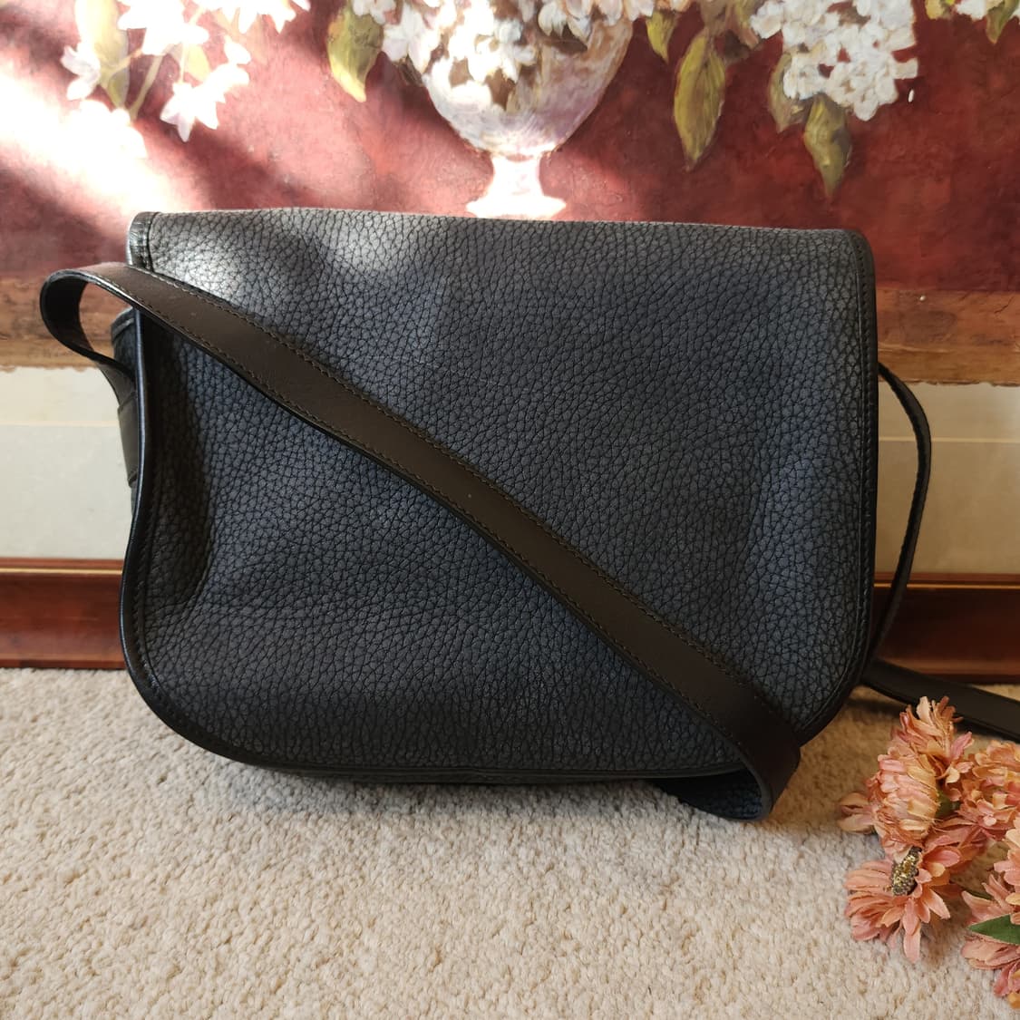 90년대 지노 페루치 레더 이태리 크로스 숄더백 상품이미지4