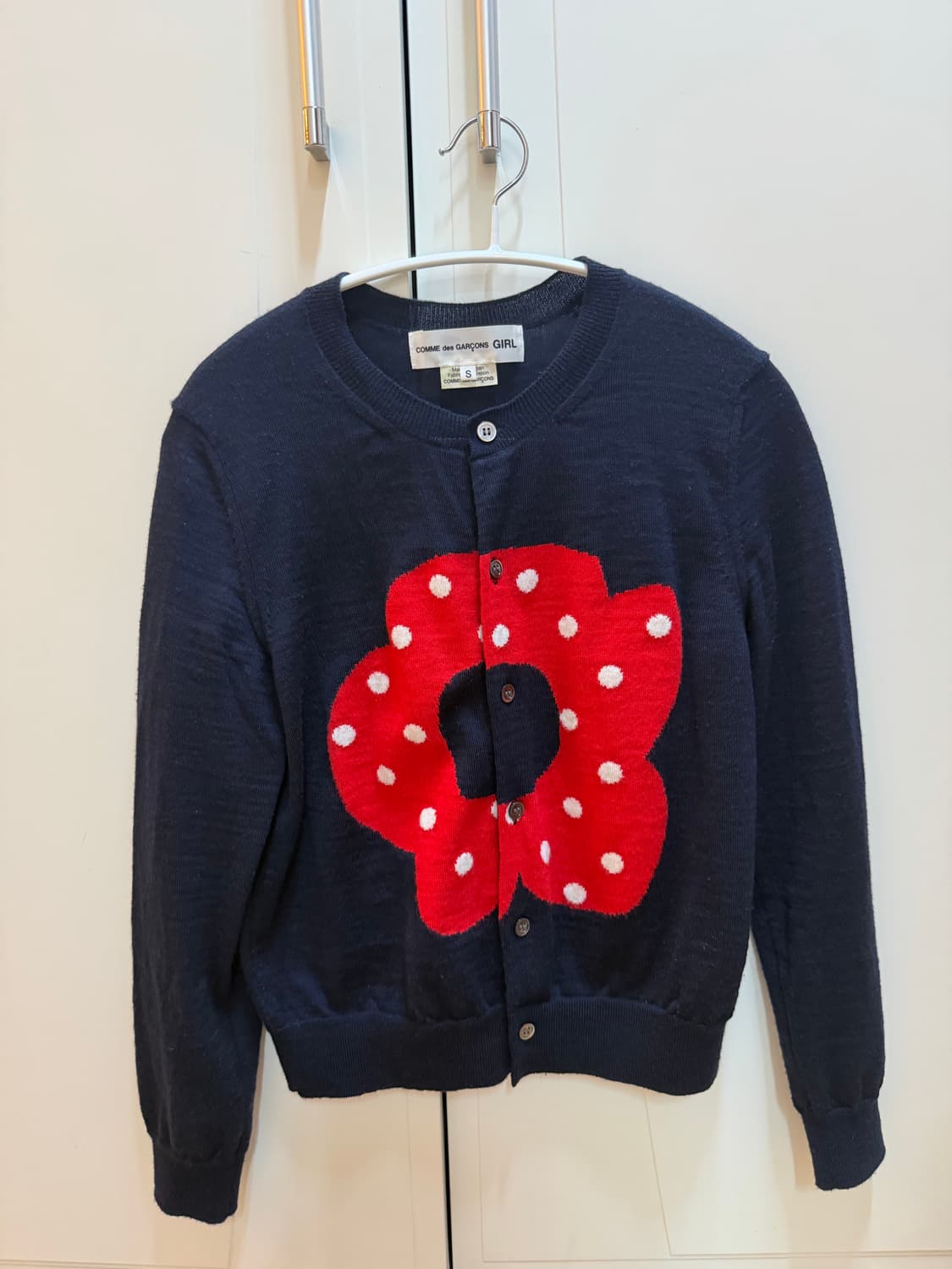꼼데가르송 걸 플라워 네이비 가디건 상품이미지2