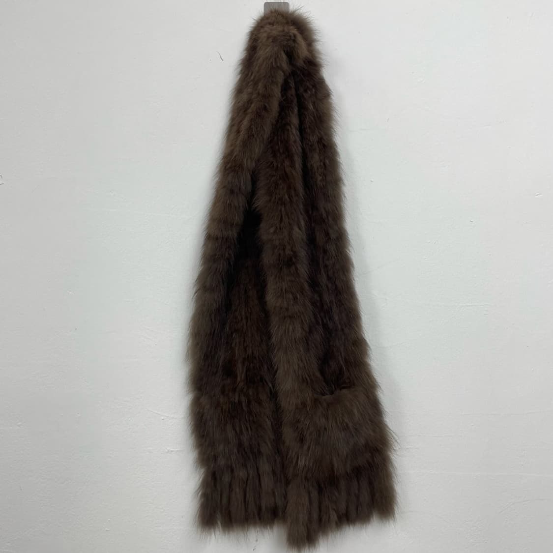 브라운 리얼퍼 무드 포켓 머플러 목도리 상품이미지2