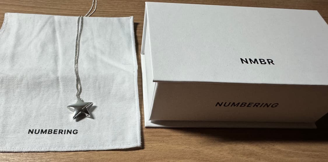 넘버링 별 모양 목걸이 실버 #3815 상품이미지4