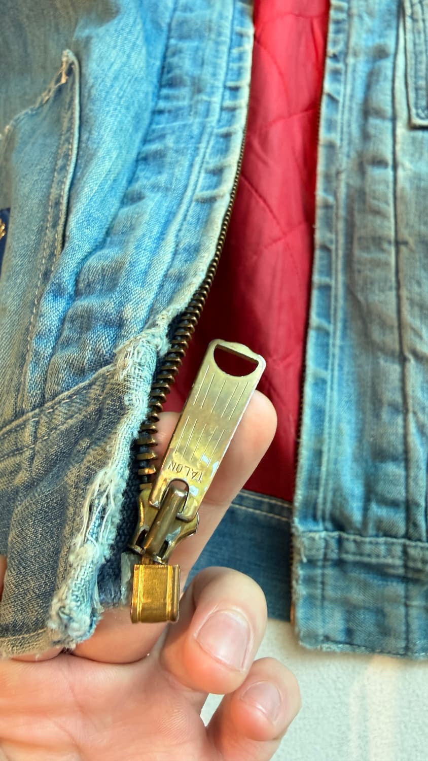 1960s USA 빈티지 Lee 데님 집업 워크자켓 상품이미지6