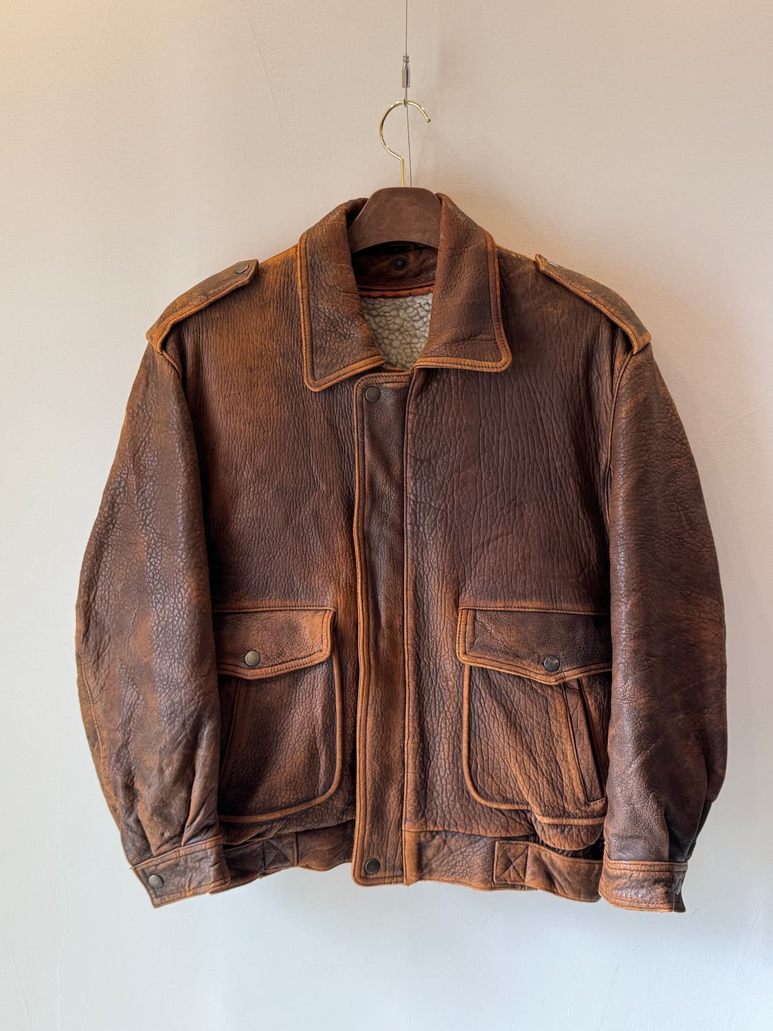 90s 빈티지 소가죽 자켓(O49) 상품이미지1