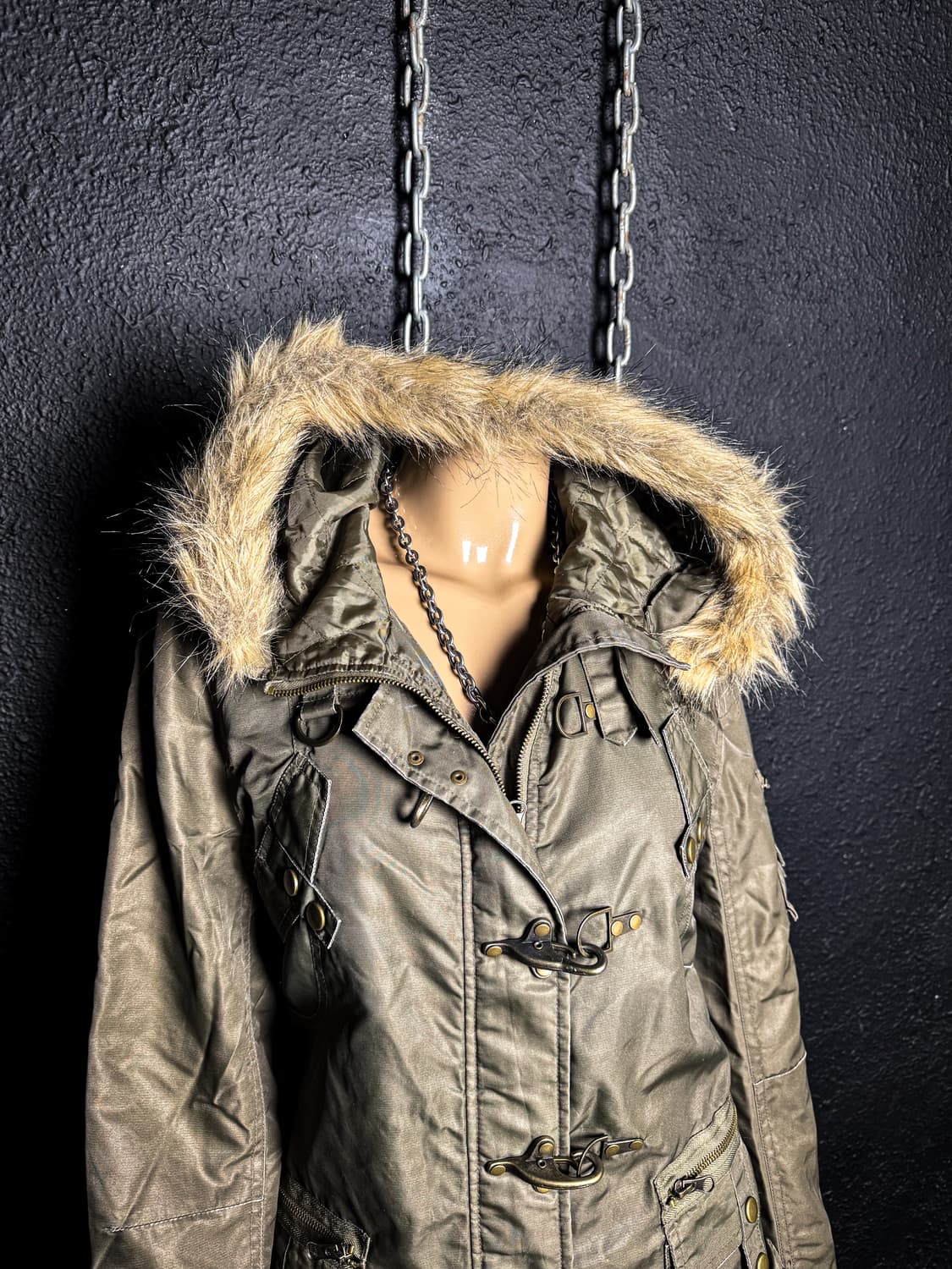Vintage Fur Hood Long Parka 상품이미지2