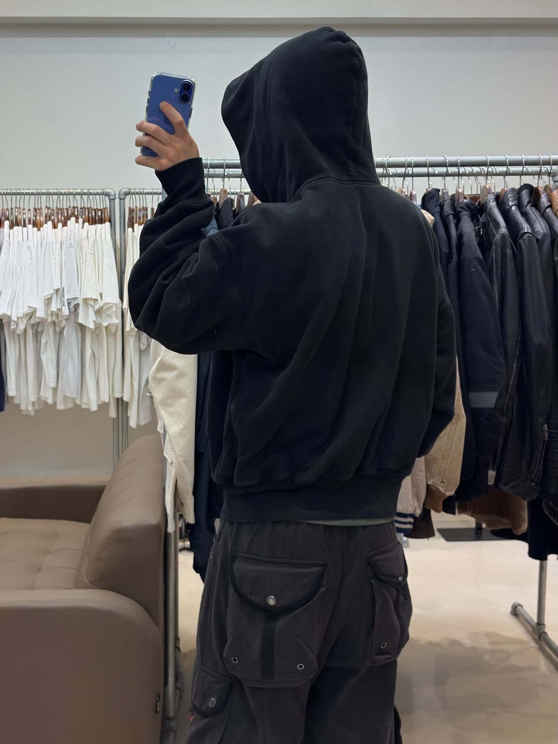 이지 갭 후드티 블랙  상품이미지8