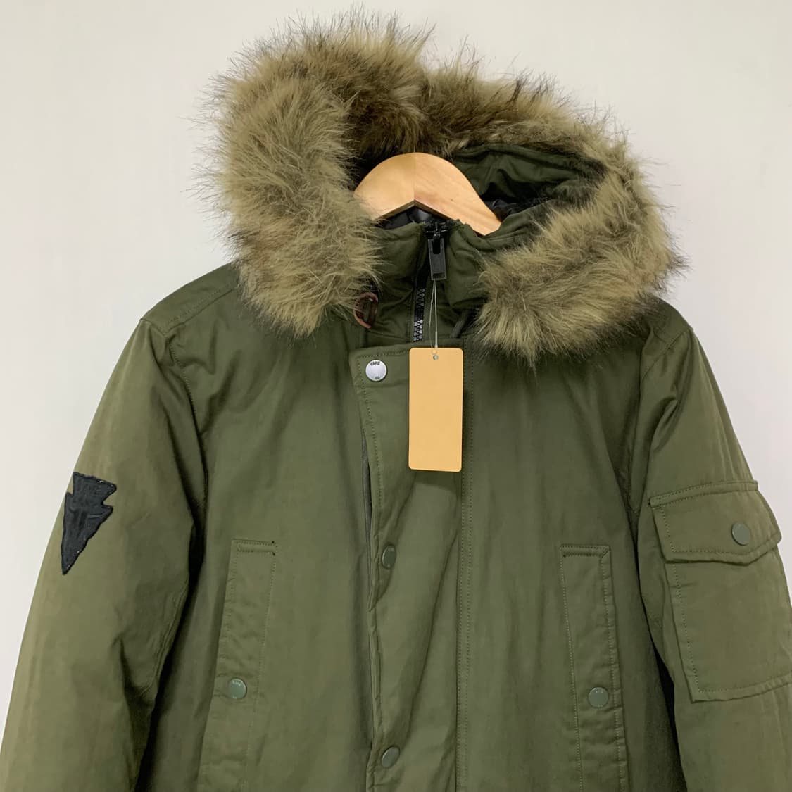 반스 00s y2k 퍼 후드 야상 패딩 점퍼 M 남녀공용 상품이미지4