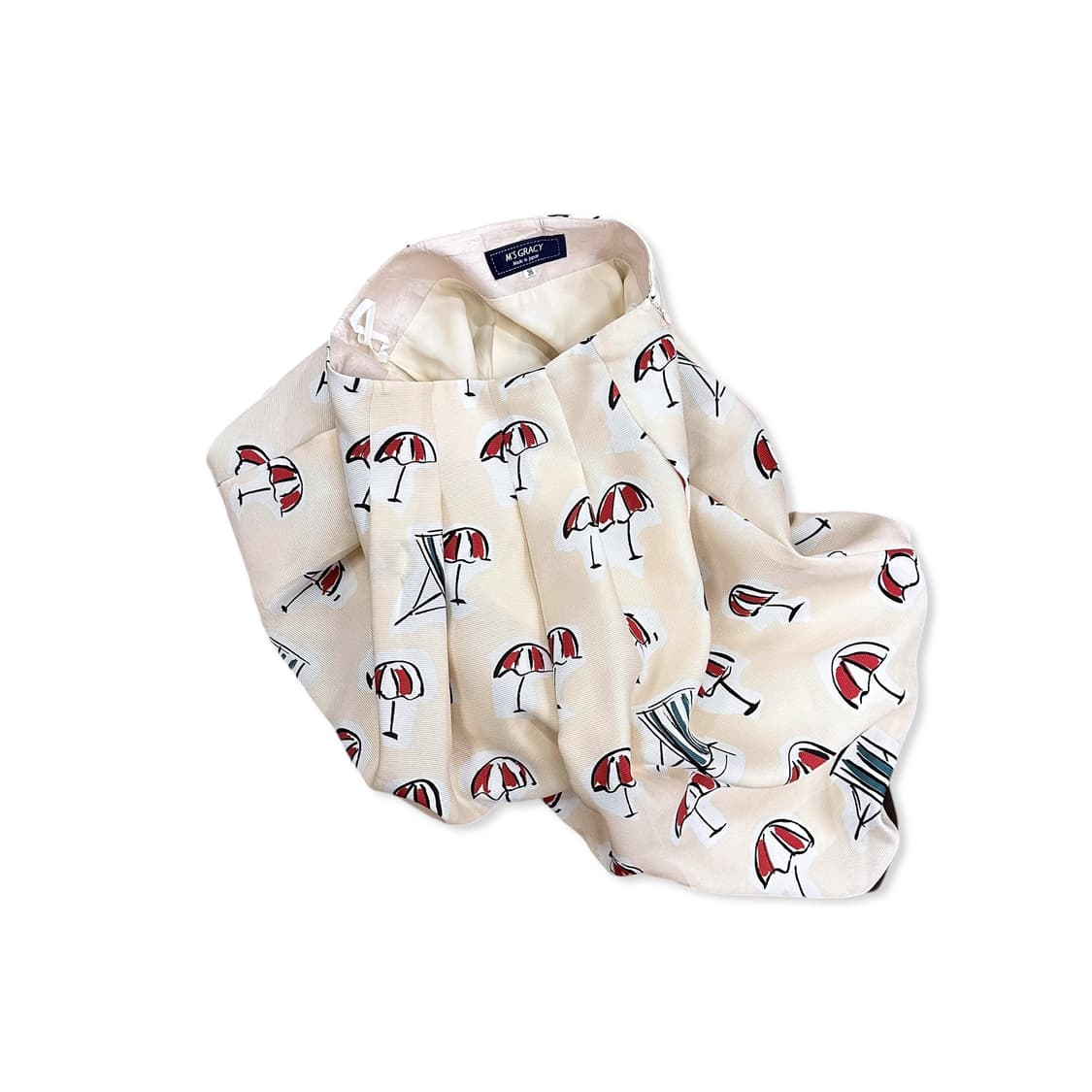 Umbrella pattern midi pleats skirt 상품이미지1