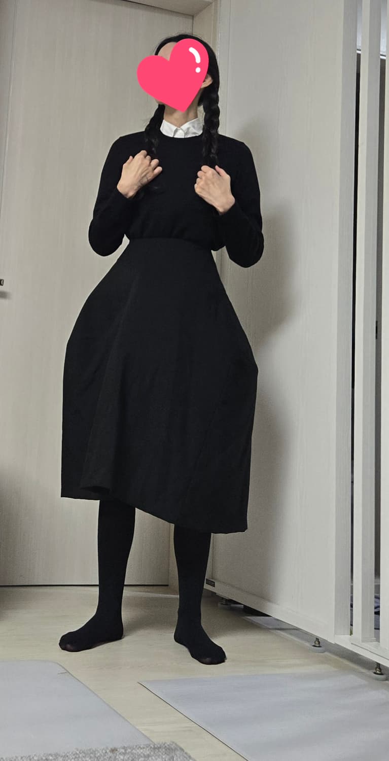 꼼데가르송 패널 울 미디 스커트 xs 상품이미지8