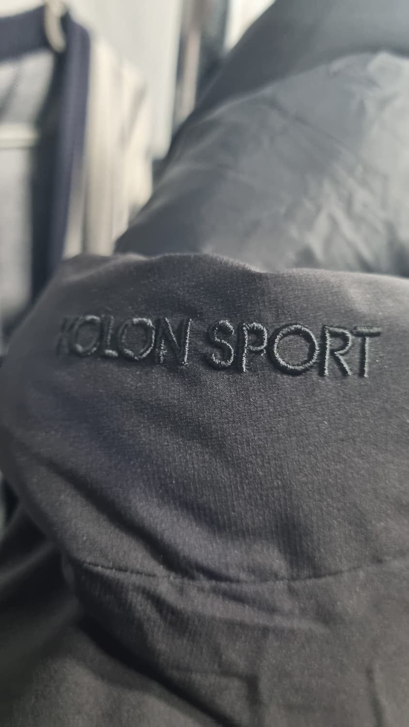 코오롱스포츠 거위털 롱패딩 블랙 100~105size 상태10/8 상품이미지4