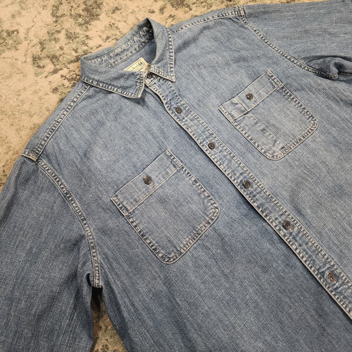 90s 오리지날 엘엘빈 데님 워크셔츠 상품이미지3