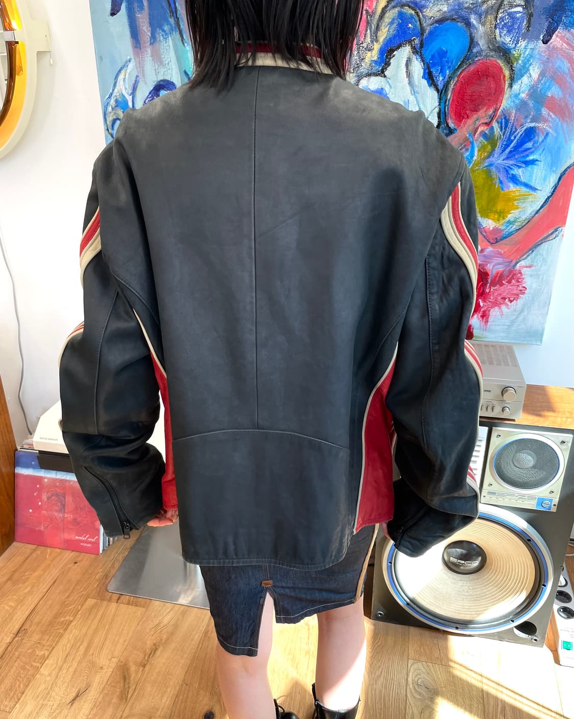 [XL] 아르마니 익스체인지 모터사이클 레더 자켓 상품이미지5