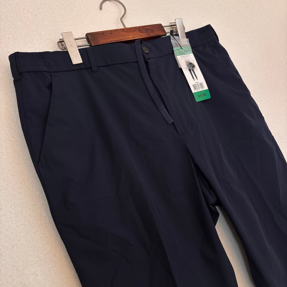 새제품 38 케네스콜 팬츠 바지 SS 네이비 스판 테이퍼드  상품이미지7