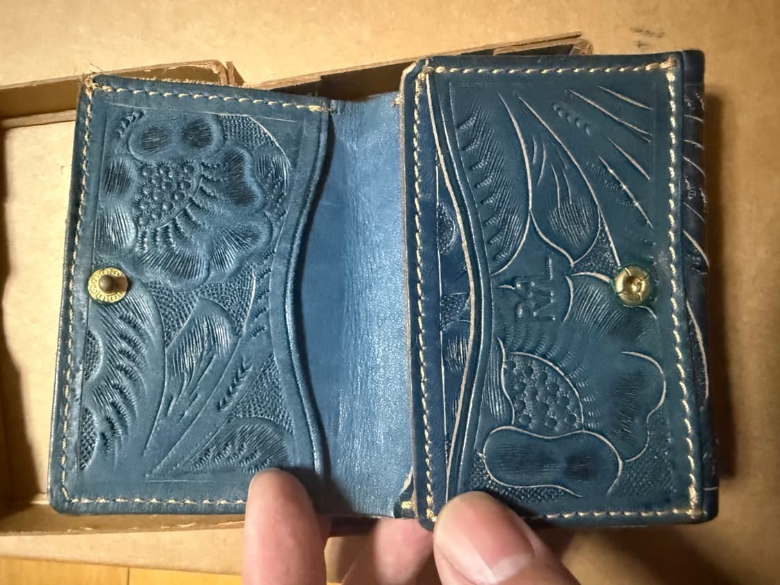 RRL 핸드툴 인디고 가죽 지갑 상품이미지2