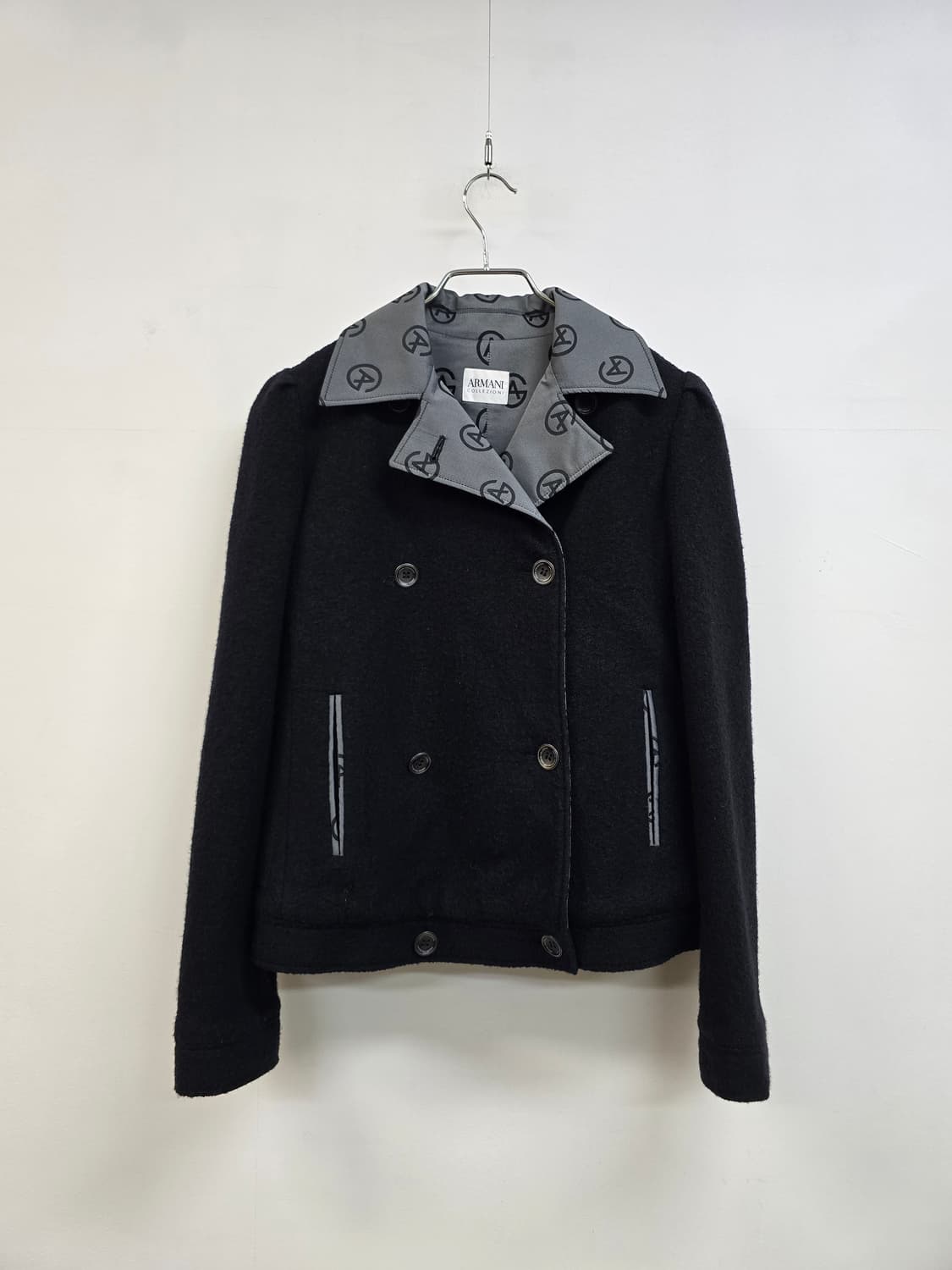 아르마니 꼴레지오니 로고 라나울100% 자켓 상품이미지1