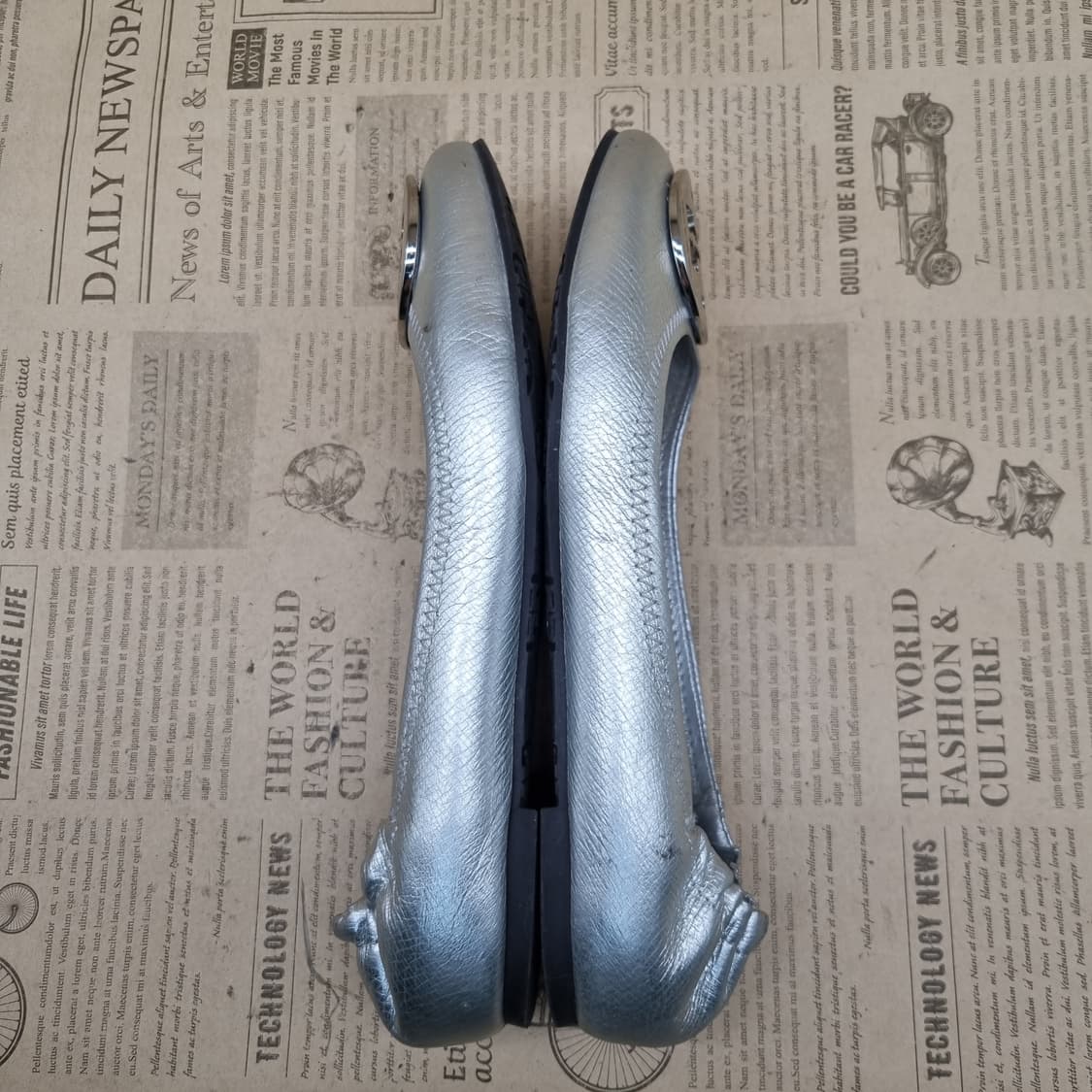 토리버치 실버 발레리나 플랫슈즈235 상품이미지5