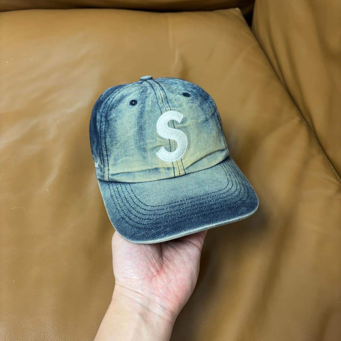 슈프림 S로고 볼캡 모자 더티 데님 상품이미지2