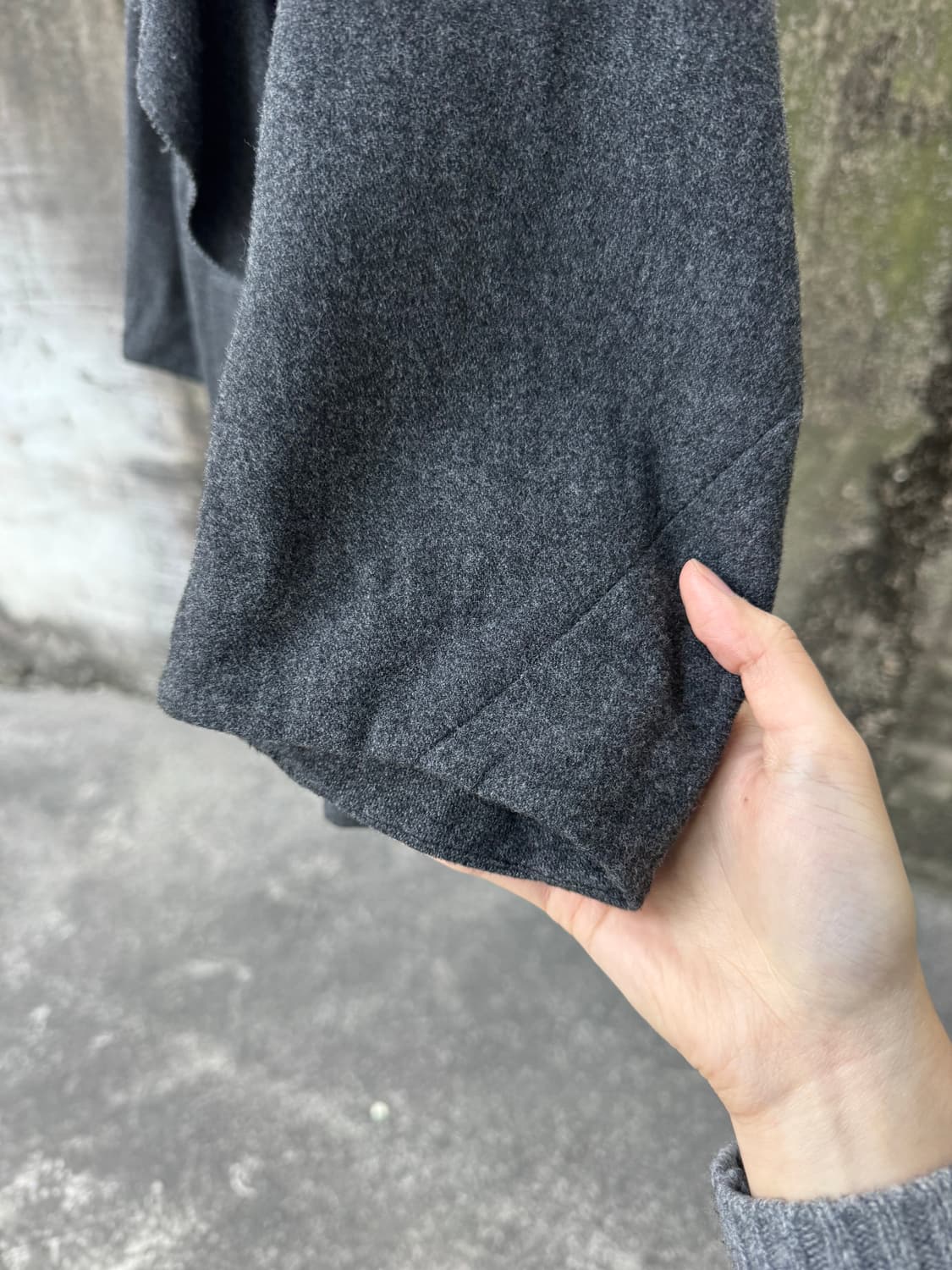 HANII Y 하니와이 하프 슬리브 울 프릴 후드 자켓 상품이미지5