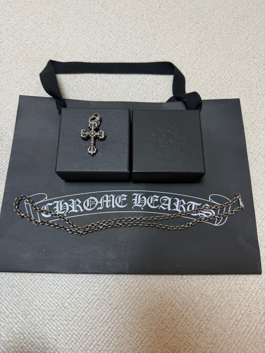 크롬하츠 필리그리 베일+페이퍼체인 24인치 일괄 상품이미지1