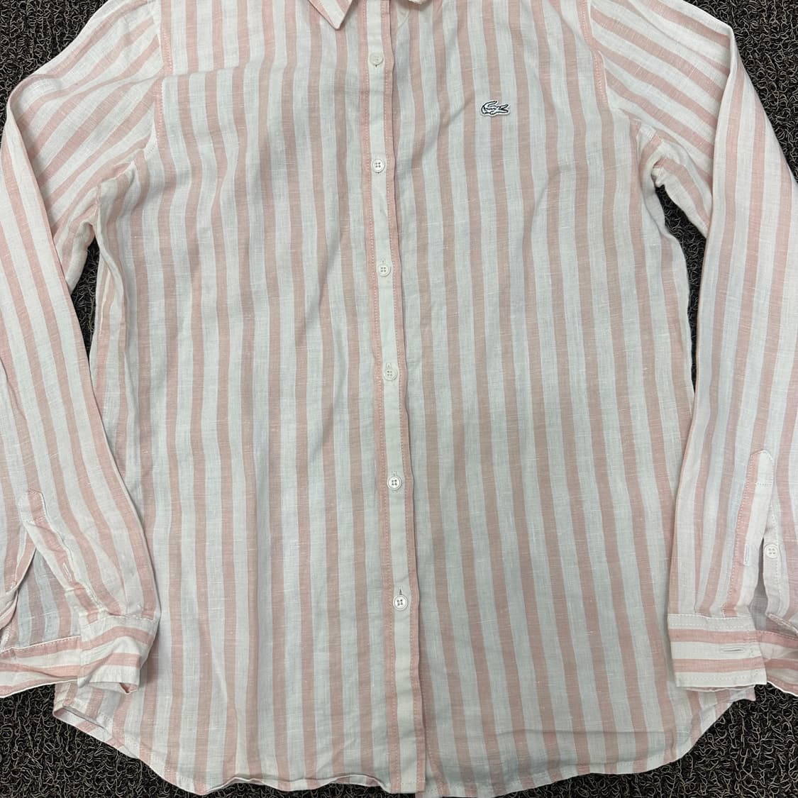 라코스테 여성 마 핑크 스트라이프 셔츠 90사이즈 상품이미지4