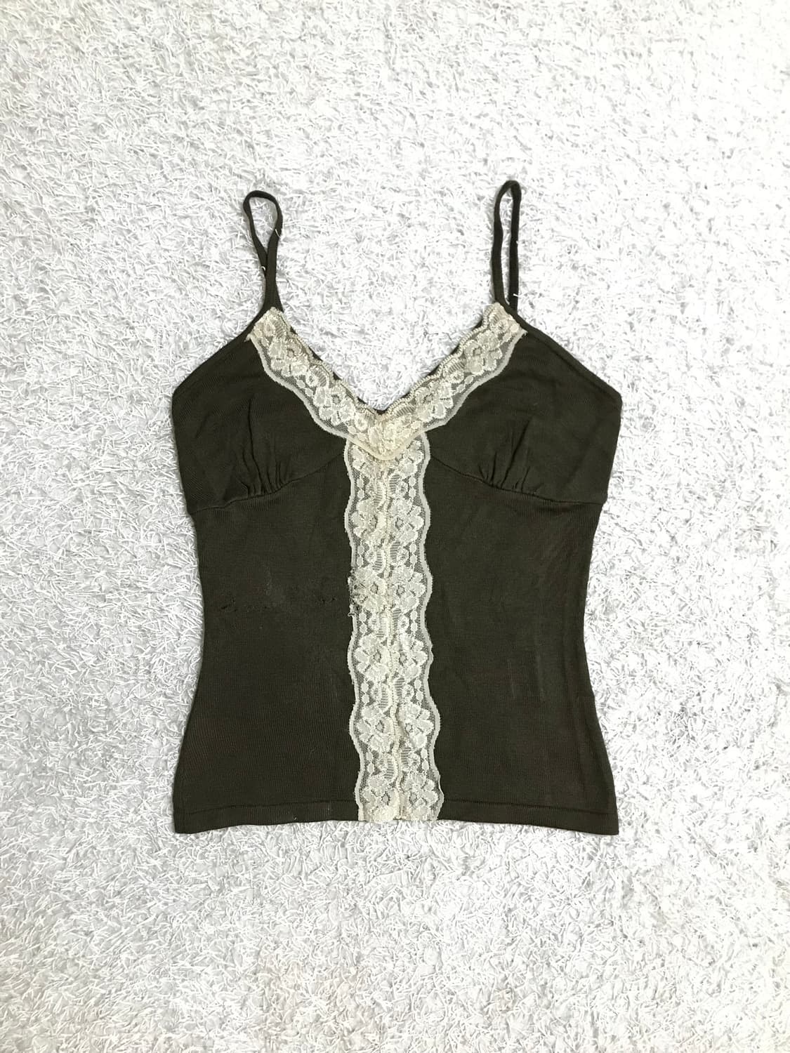 Army Green Lace Insert Cami 상품이미지1